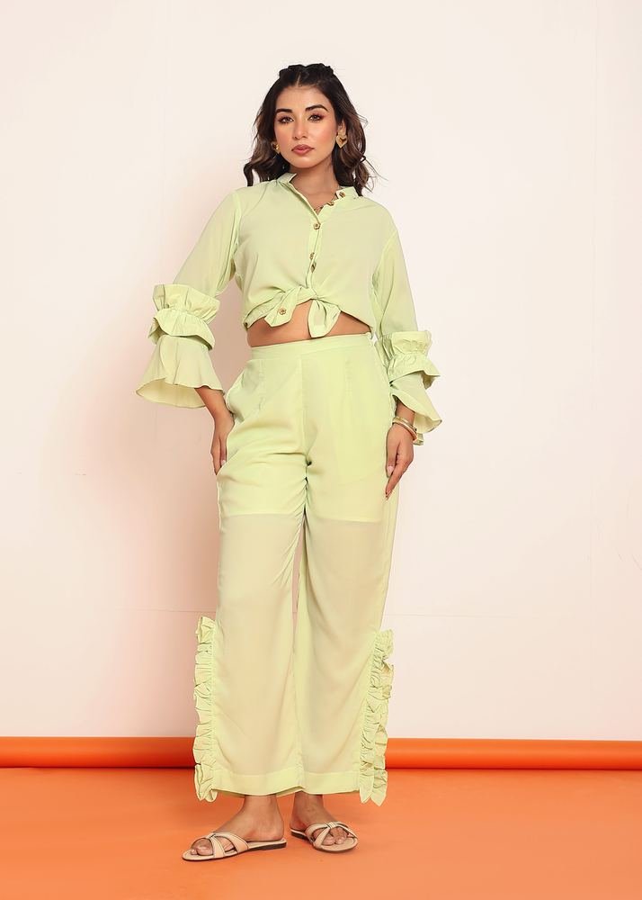Co- ord set with detailed ruffles photo 5