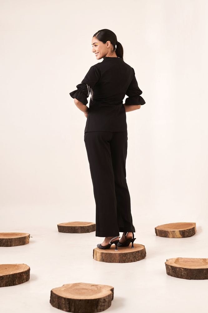 Black flared pant photo 2